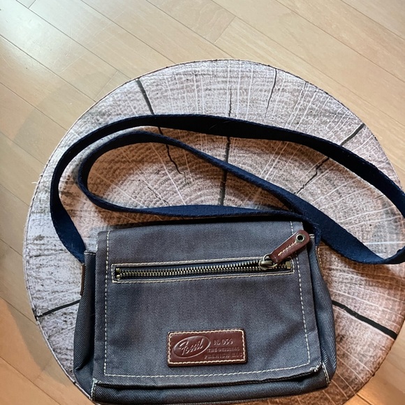 GUC Fossil denim mini crossbody - Picture 1 of 9